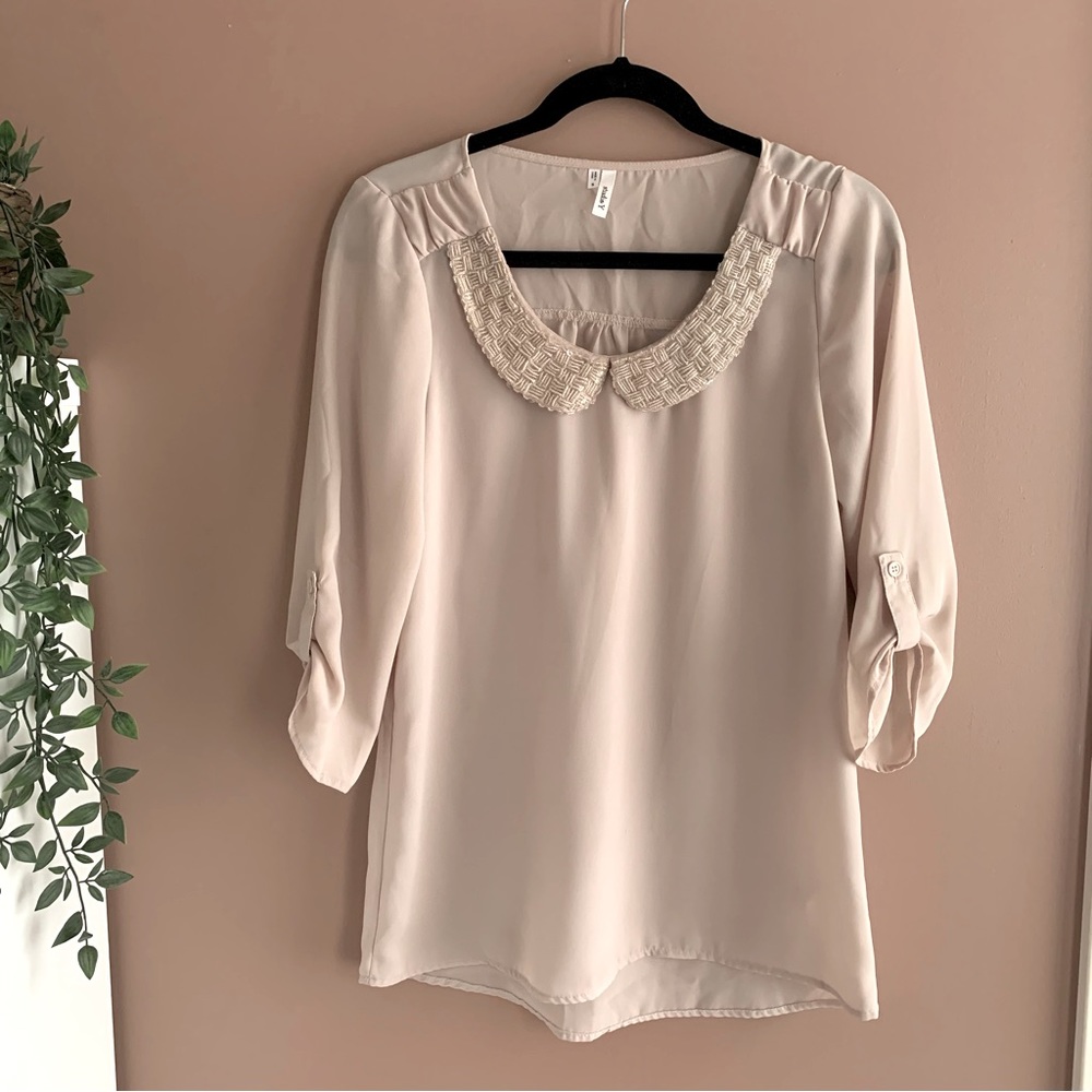 Maurice’s studio y beaded neckline blouse size small - Picture 1 of 9